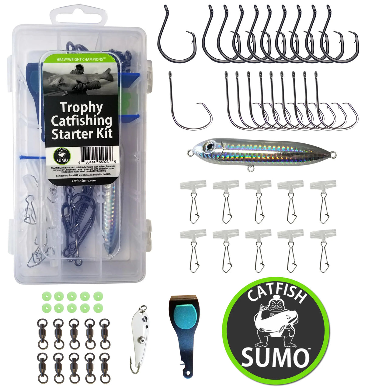 Catfish Sumo Complete Starter Tackle Kit 55Pcs