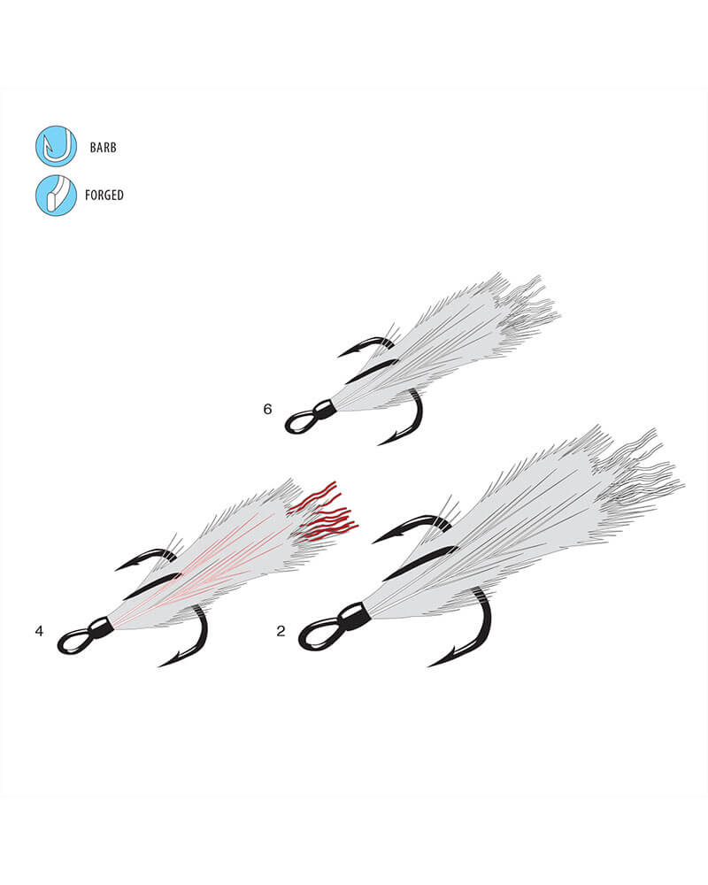 Gamakatsu Feather Treble White White additional view 2