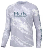Huk Mens Pursuit Mossy Oak Printed Ls Crew
