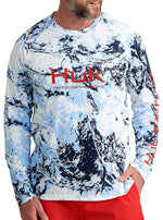 Huk Mens Pursuit Mossy Oak Printed Ls Crew