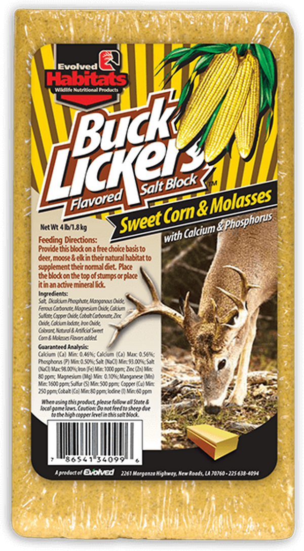 Evolved 34099 Buck Licker Sweet Corn & Molasses 4Lb Block