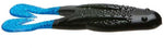 Zoom Horny Toad 4.25" soft plastic topwater toad in Black Blue Tail