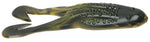 Zoom Horny Toad 4.25" soft plastic topwater toad in Black Yellow Swirl
