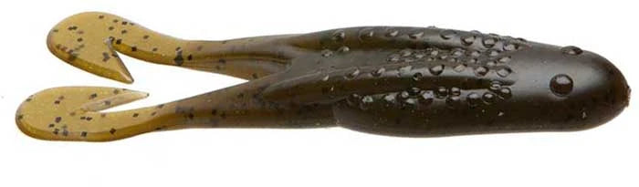 Zoom Horny Toad 4.25" soft plastic topwater toad in Green Pumpkin