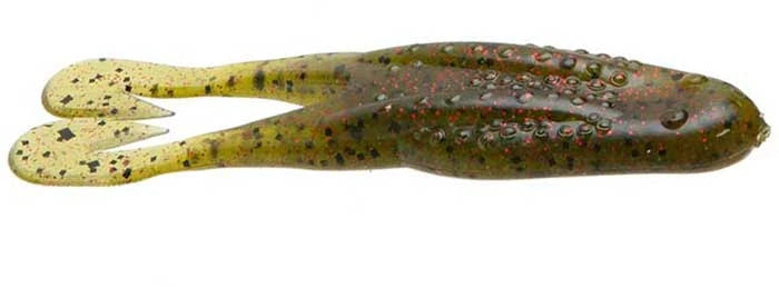 Zoom Horny Toad 4.25" soft plastic topwater toad in Watermelon Red
