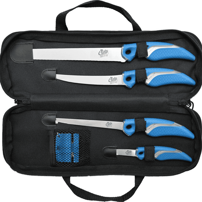 Cuda 6Pc Knife And Sharpener Kit