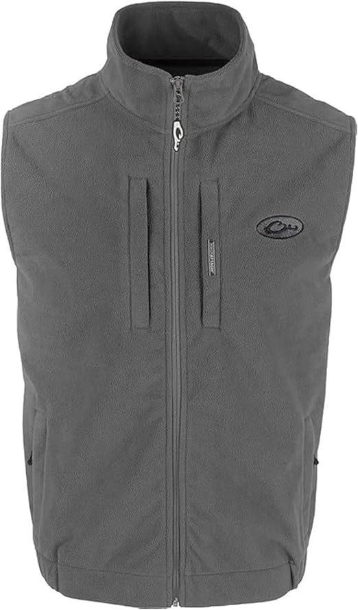 Drake Windproof Fleece Layering Vest Charcoal