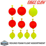 Eagle Claw ROUND FOAM FLOAT ASSORTMENT 10PK
