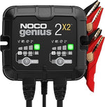 Noco GENIUS2X2 Multi-Bank Battery Charger and Maintainer, 4 Amps / 2 Banks