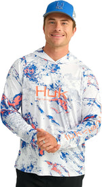 Huk Mens Pursuit Mossy Oak Printed Hoodie