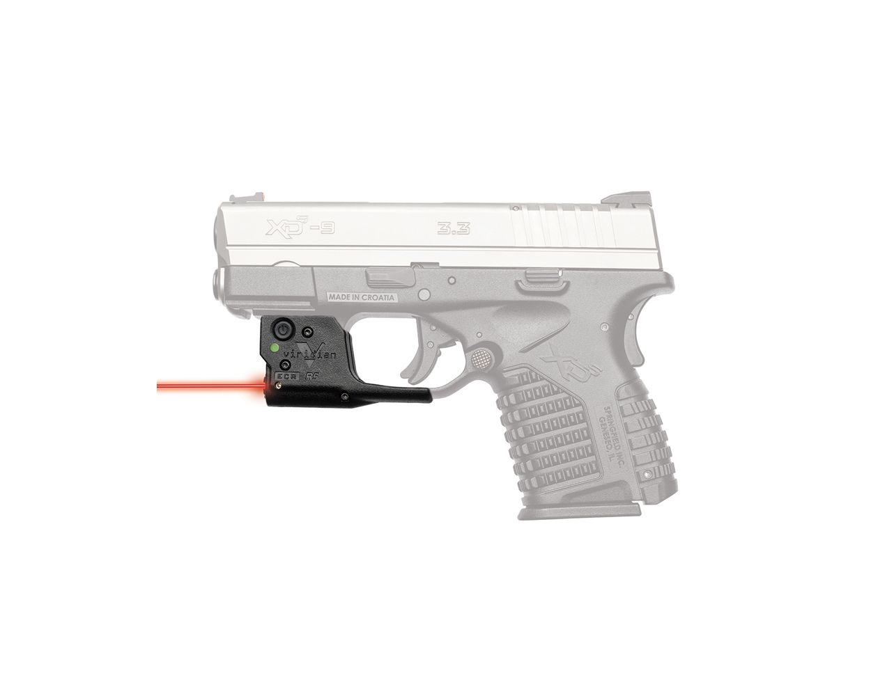 Viridian Green Laser Reactor 5 Gen 2 Laser Sight for Springfield Armory XDS (Red Beam)