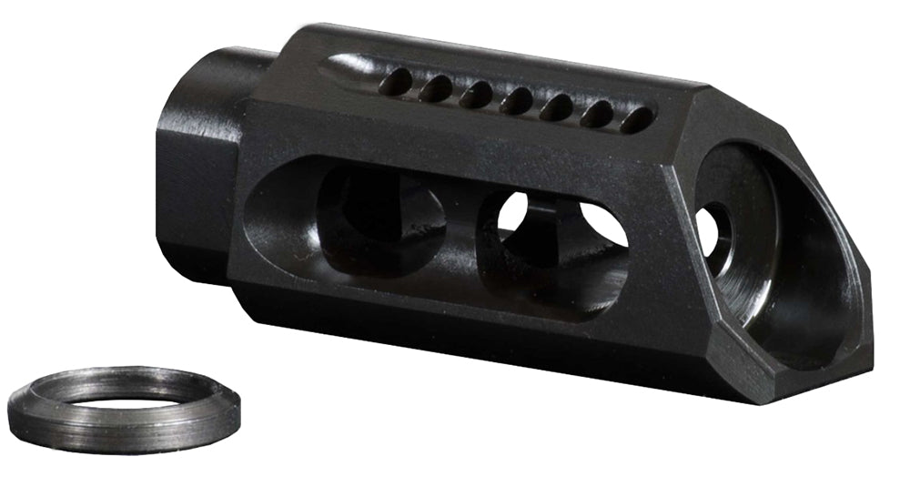 Yankee Hill 26MBA Slant Muzzle Brake Black Steel with 1/2"-28 tpi Threads & 2.50" OAL for 5.56x45mm NATO AR-Platform