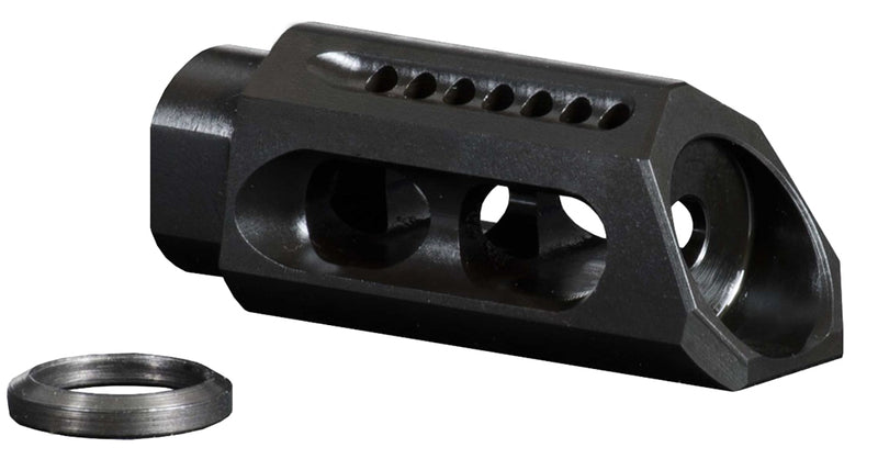 Yankee Hill 26MBA Slant Muzzle Brake Black Steel With 1/2"-28 Tpi Threads & 2.50" OAL For 5.56X45mm NATO AR-Platform