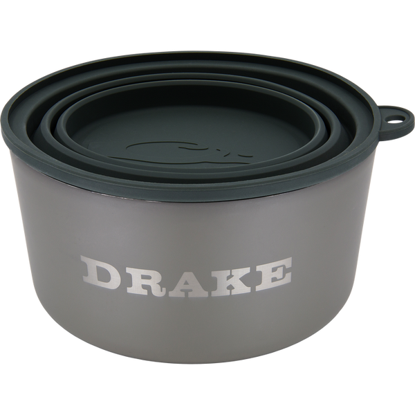 Drake Gun Dog Insulated Stainless Steel Dog Bowl With Lid Crocodile