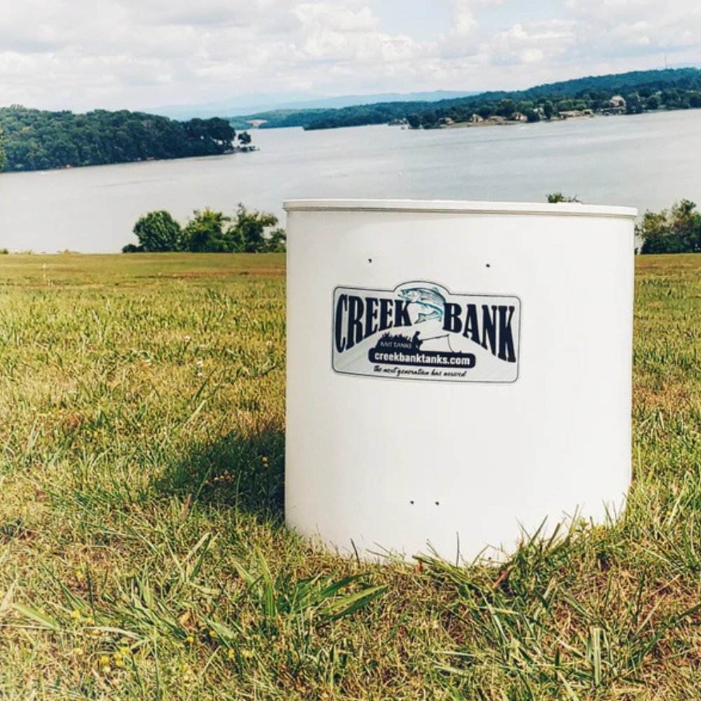 Creek Bank 50 Gallon Bait Tank Blue Inner Fully Loaded