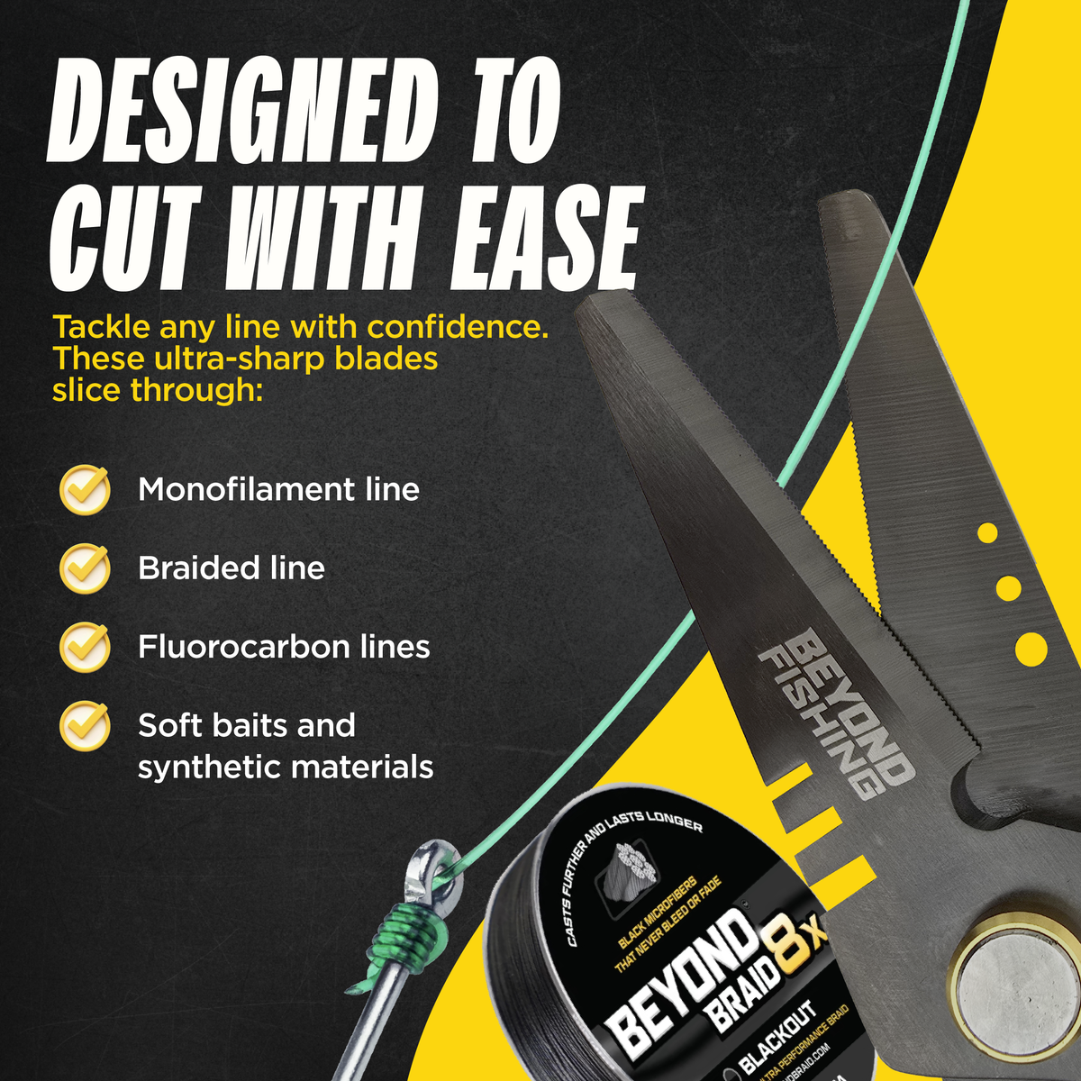 Beyond Fishing 6.5" Pro Shears - Black additional view 2