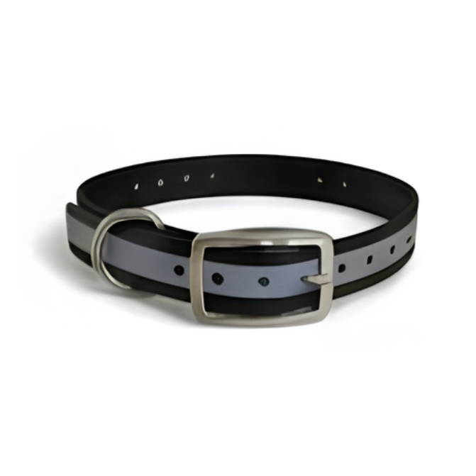 16x3/4 D Ring Collar - Black Reflective