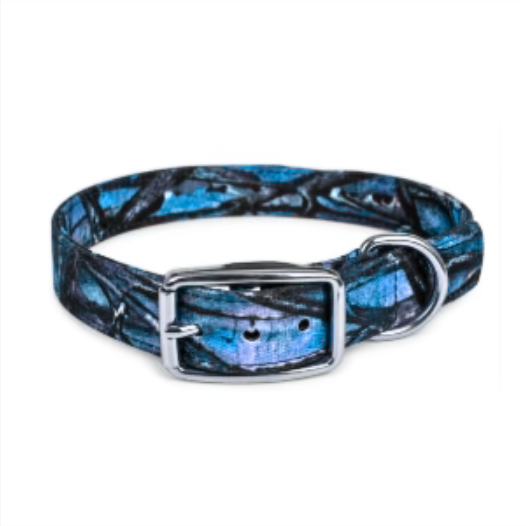 16x3/4 D Ring Collar Blue Camo