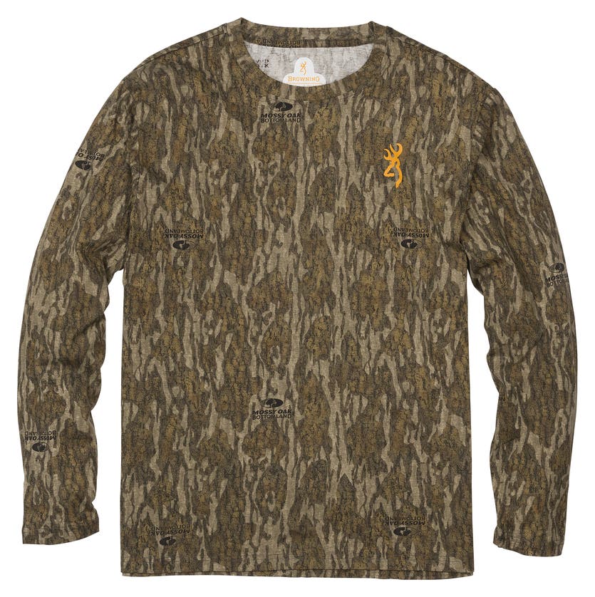 BROWNING WASATCH-CB L/S T-SHIRT MOSSY OAK BOTTOMLAND