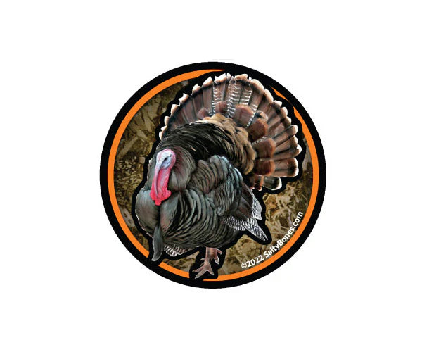 Salty Bones Turkey Sticker 3.8” X 4”
