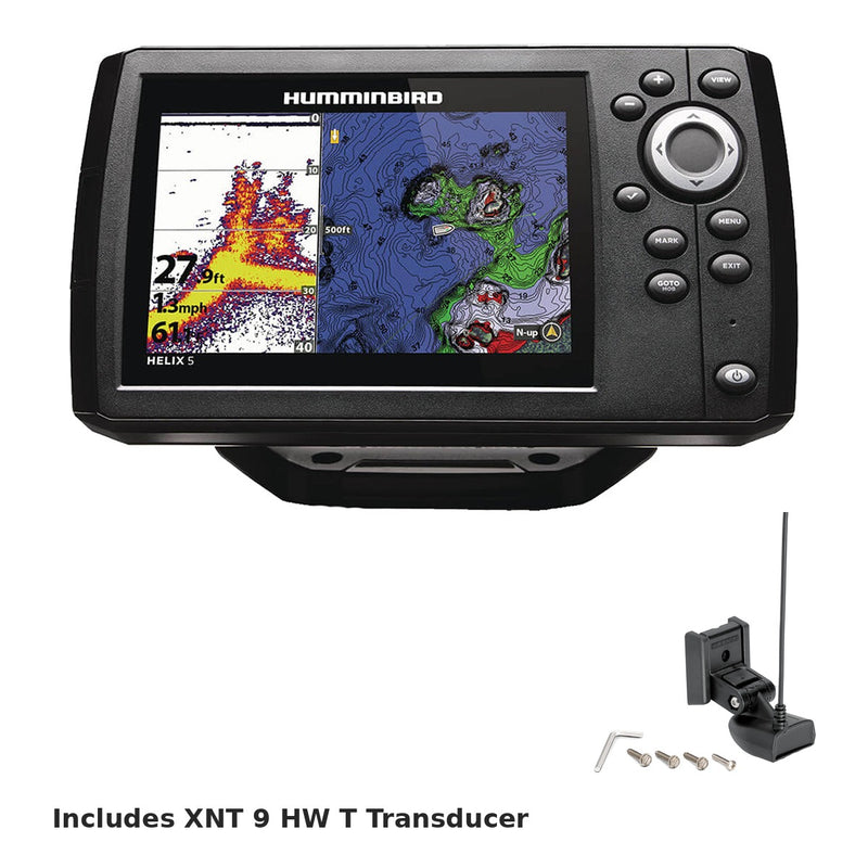 Humminbird HELIX 5 CHIRP GPS G3 with XNT 9 HW T transducer