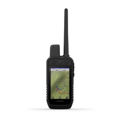 Garmin Alpha 300 GPS dog tracking and training handheld with 3.5-inch color touchscreen, 6-button design, and VHF antenna — tracks up to 20 dogs from 9 miles away