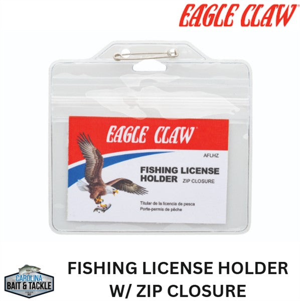 Eagle Claw FISHING LICENSE HOLDER W/ZIP CLOSURE 1PK