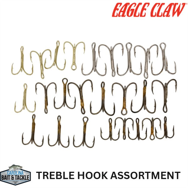 Eagle Claw TREBLE HOOK ASSORTMENT 25PK