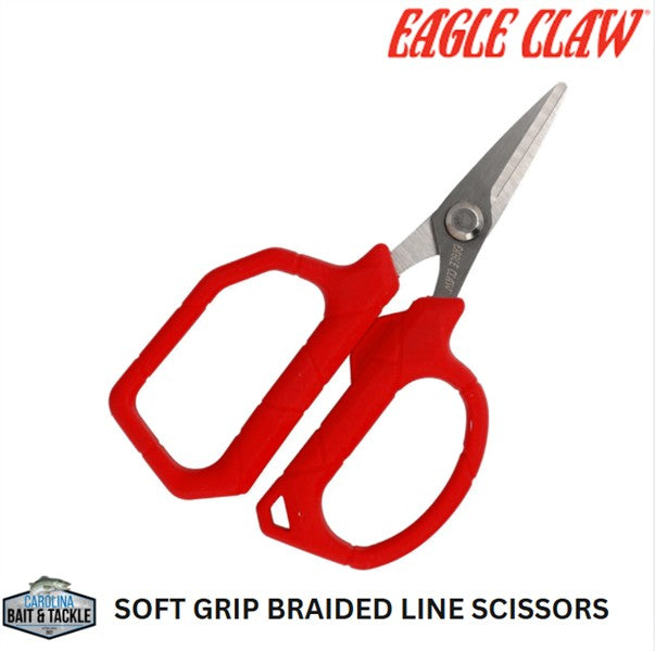 Eagle Claw Soft Grip Braided Line Scissors 4.5"