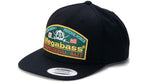 Megabass Psychic Snapback Hat, Black/Green