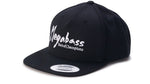 Megabass Brush Snapback Hat, Black/White