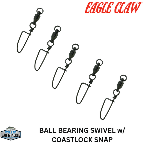 Eagle Claw BALL BEARING SWIVEL W/COASTLOCK SNAP