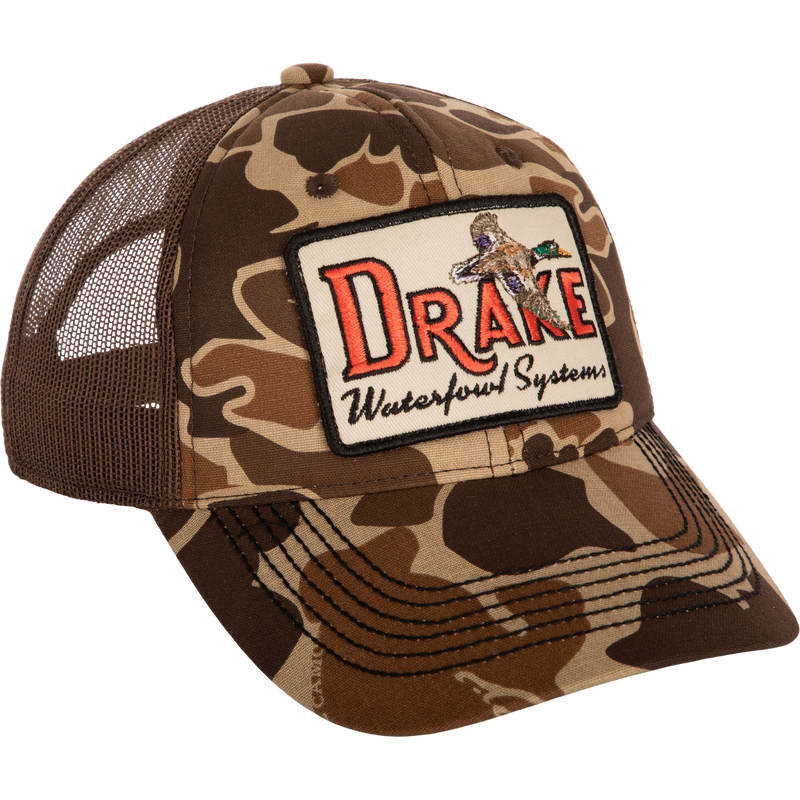 Drake Square Patch Foam Front Ball Cap Old School OSFM