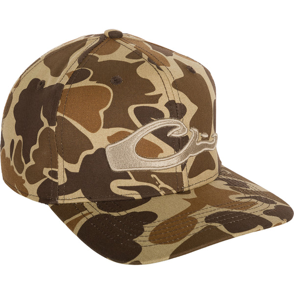 Drake Camo Flat Bill Cap Old School OSFM