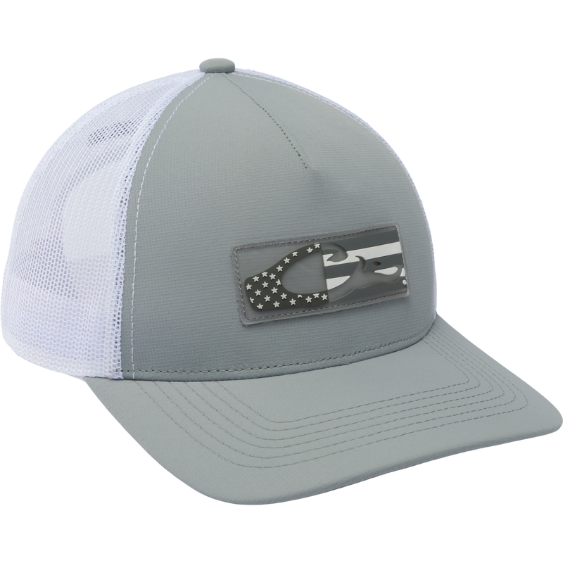 Drake Americana Flag Mesh Back Cap Light Grey-White OSFM