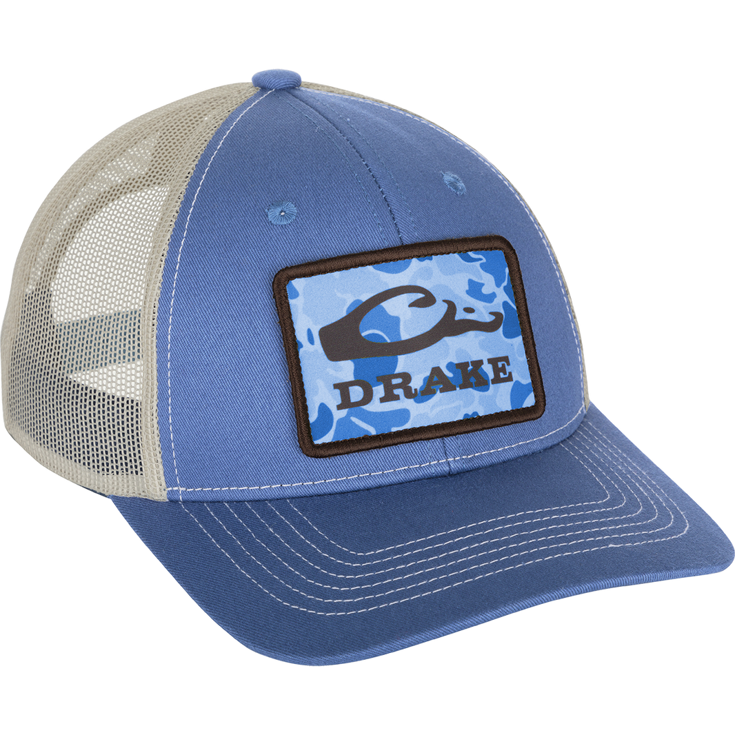 Drake Old School Patch Mesh Back Cap Brilliant Blue OSFM