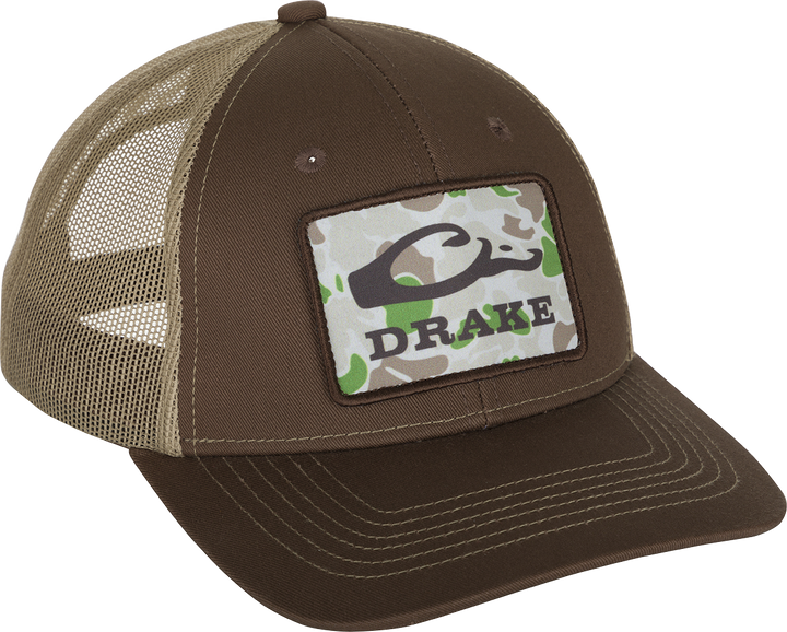 Drake Old School Patch Mesh Back Cap Brown OSFM