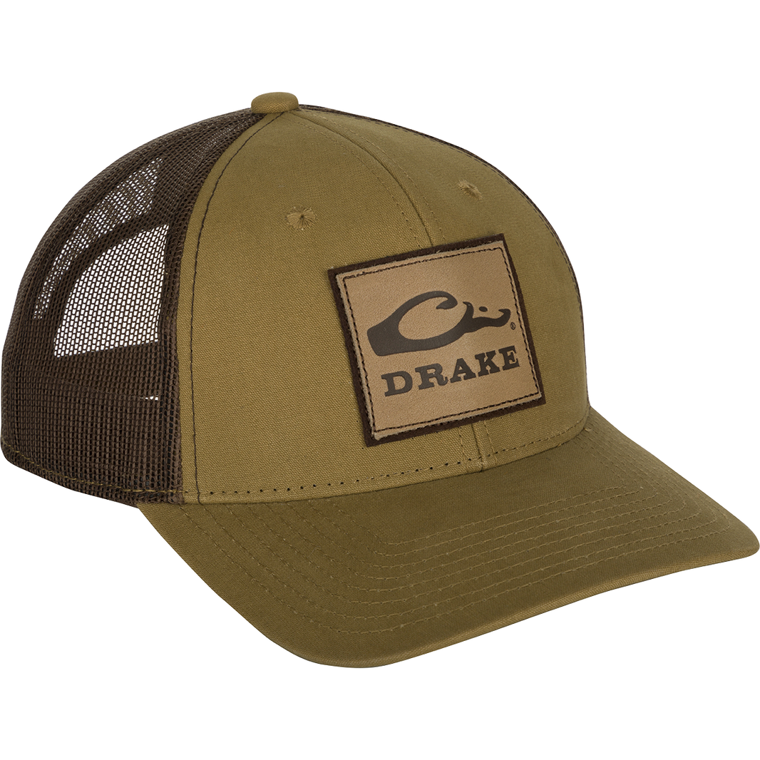 Drake Drake Leather Patch Mesh Back Cap Bronze OSFM