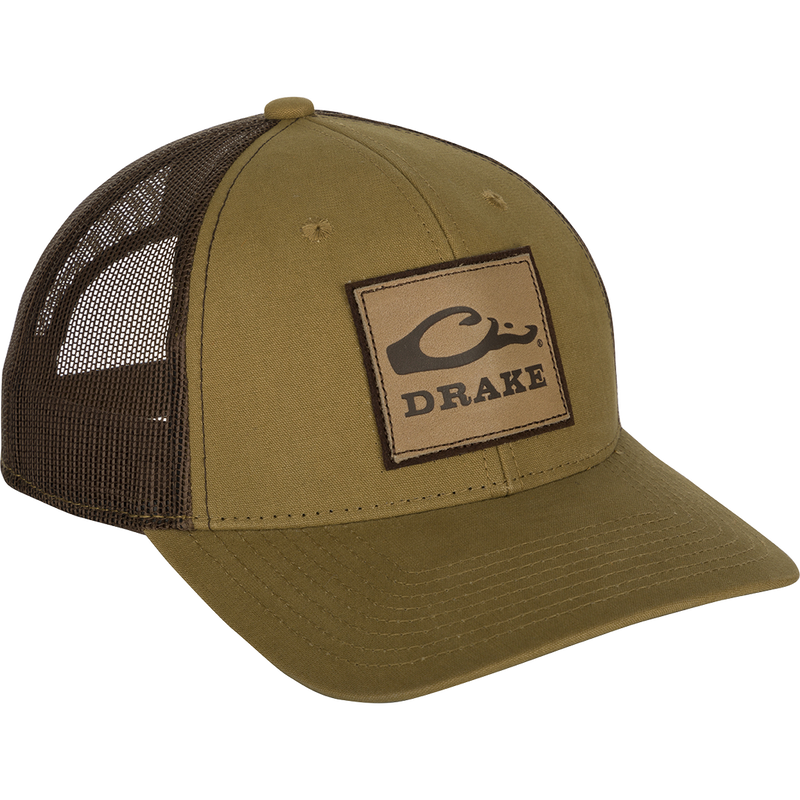 Drake Leather Patch Mesh Back Cap Bronze OSFM