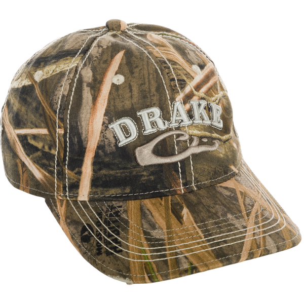Drake Distressed 6-Panel Ball Cap Original Shadowgrass OSFM