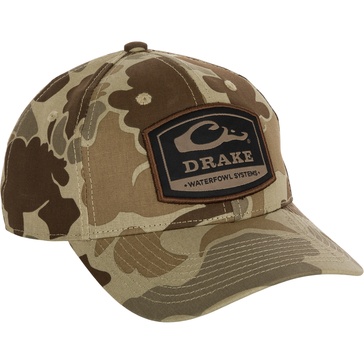 Drake 6 Panel Badge Cap Old School Timber OSFM