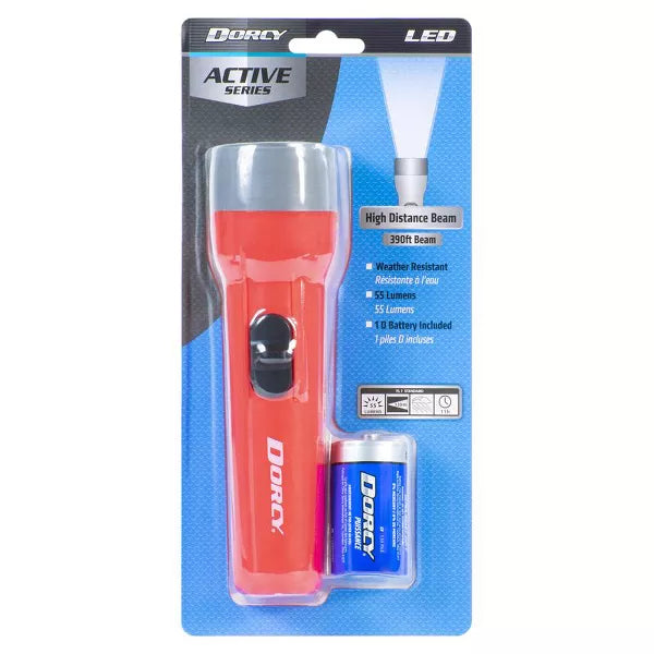Dorcy 41-2460 25 Lumen LED Flashlight, 60 Hours Of Run Time On