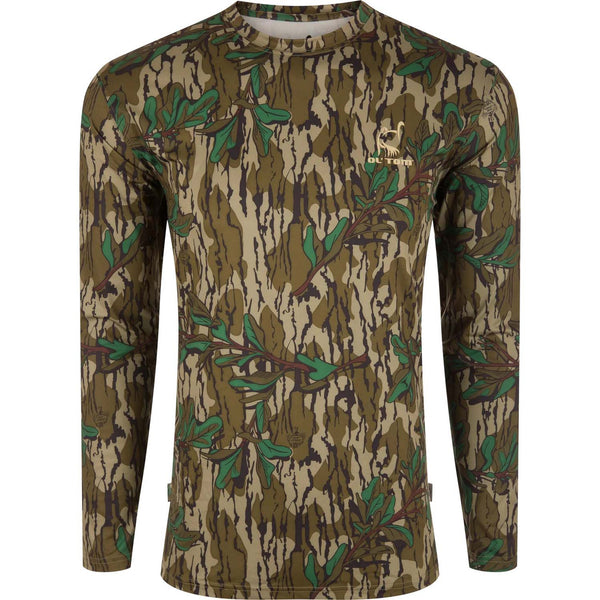 Ol Tom Youth Performance Crew Camo Print LS Greenleaf
