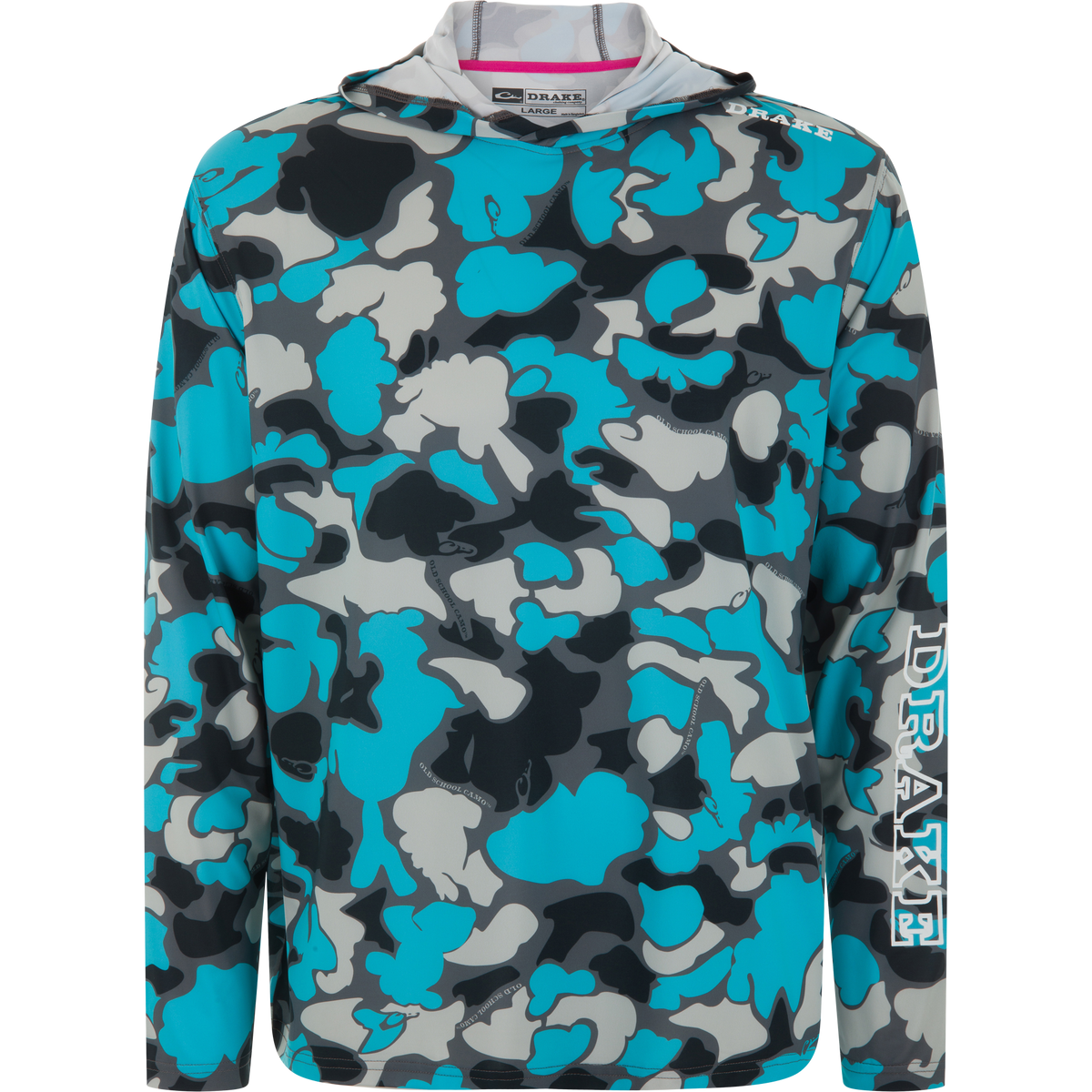 Drake Drake Lakeshore Performance LS Hoodie Old School Neon Blue