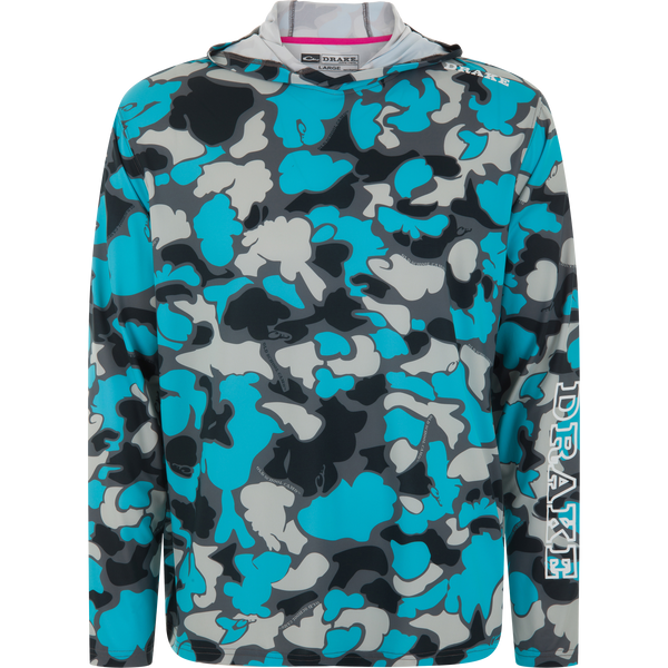 Drake Drake Lakeshore Performance LS Hoodie Old School Neon Blue