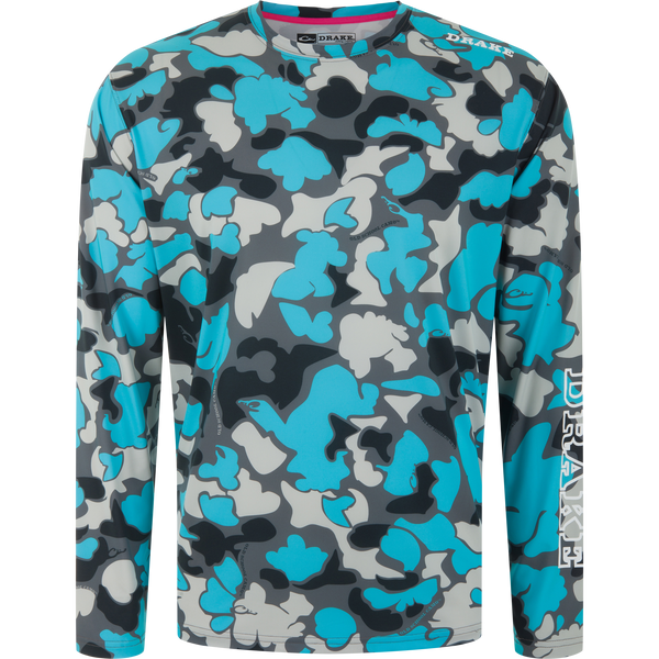 Drake Drake Lakeshore Performance LS Crew Old School Neon Blue