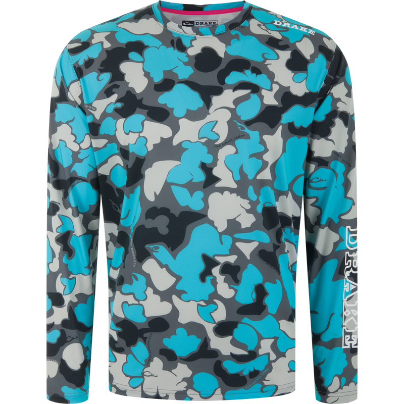 Drake Drake Lakeshore Performance LS Crew Old School Neon Blue