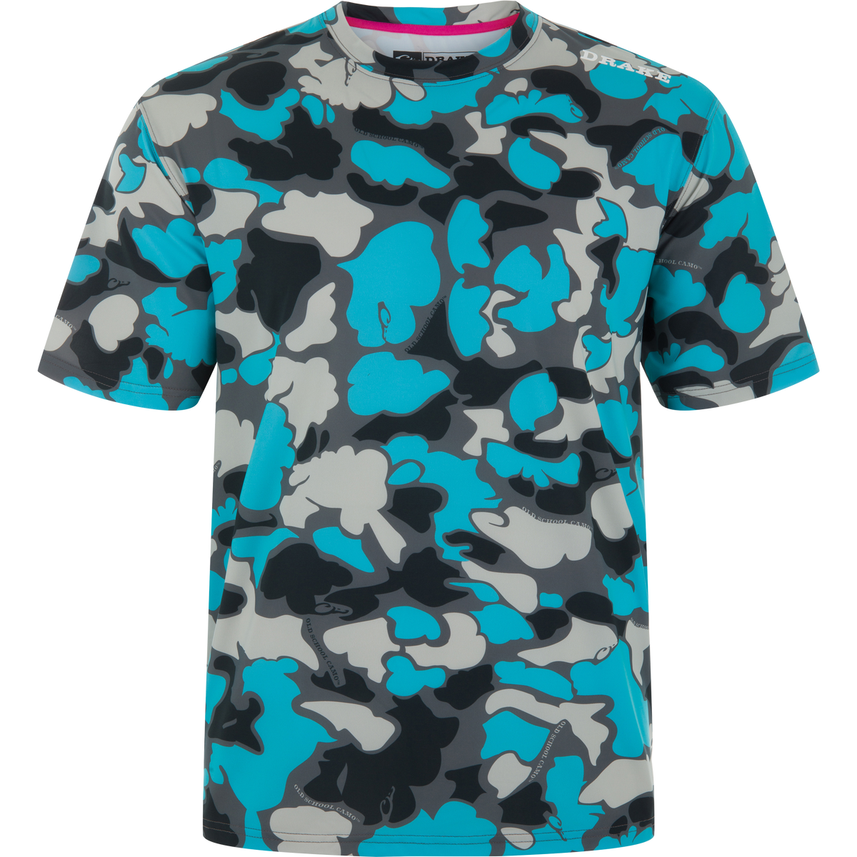 Drake Drake Lakeshore Performance SS Crew Old School Neon Blue