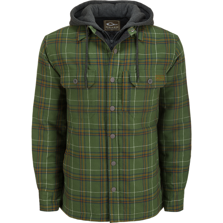 Drake The Campfire Flannel Hoodie Kalamata Olive