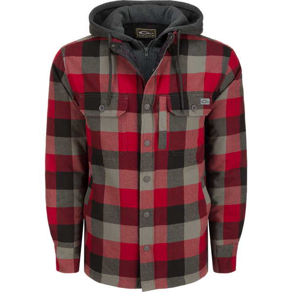 Drake The Campfire Flannel Hoodie Windsor Wine